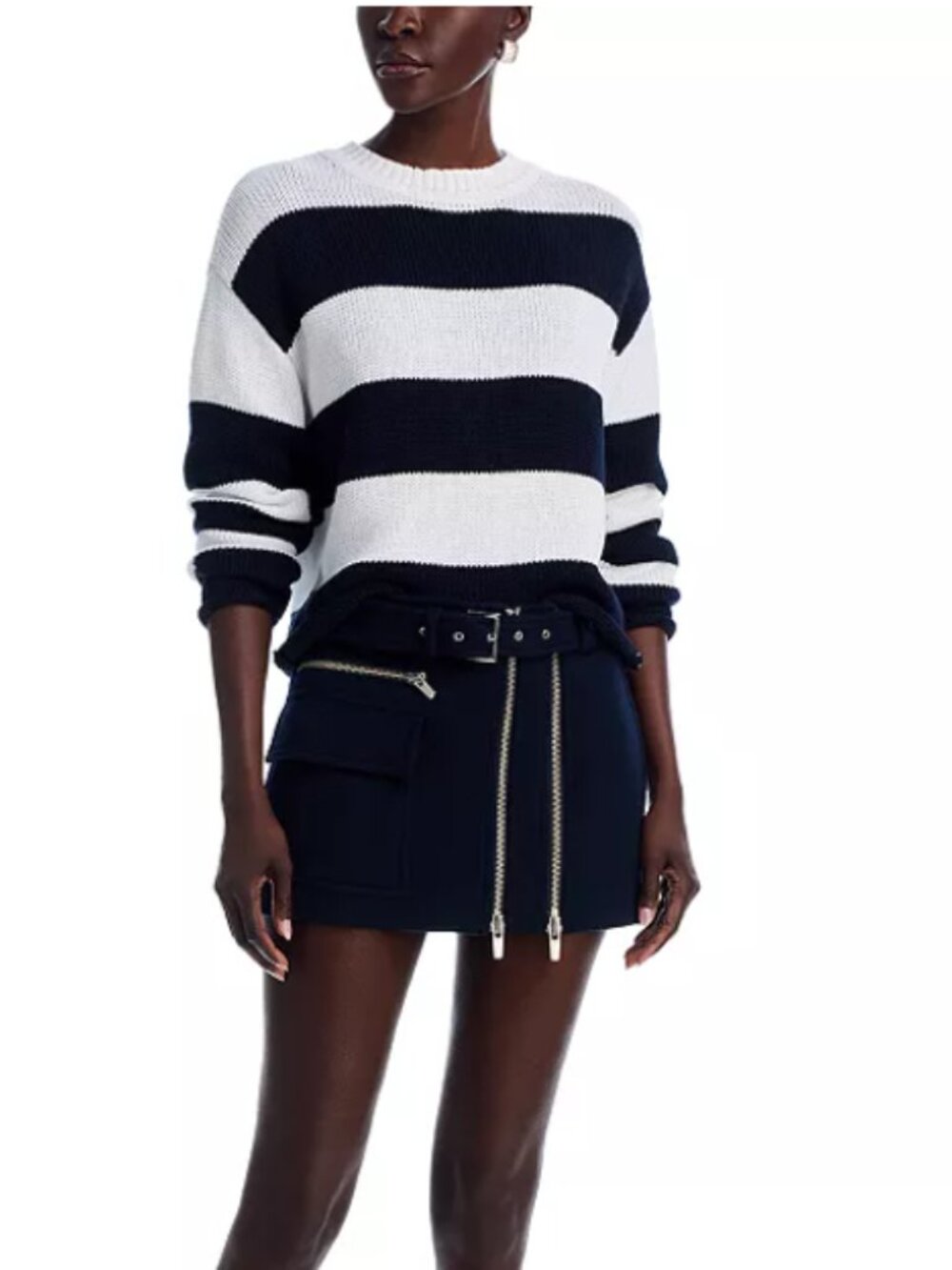 Navy Blue and White Sweater